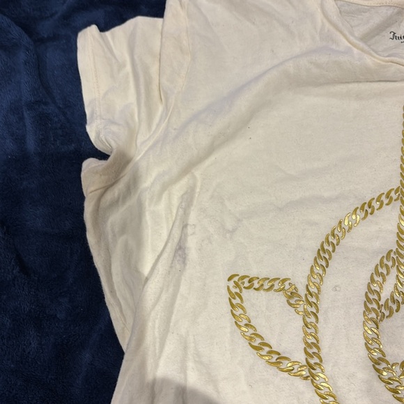 Juicy couture cream comfy logo blouse Sz L - Picture 5 of 13